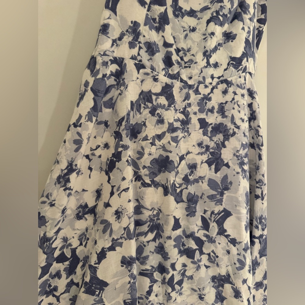Reformation Monette Linen Midi Dress | Size 10 - Picture 5 of 7